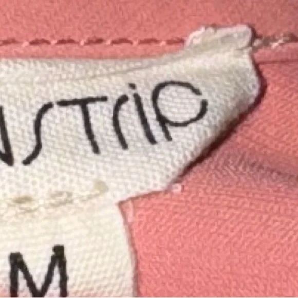 Mainstrip Peach Pink Long Sleeve Smocked Waist Ruffle Mini Dress – Size M - Picture 10 of 12